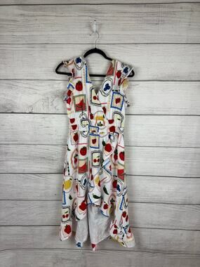 Cato Women's Colorful Fruit Veggie Summer High Low Dress Size Small